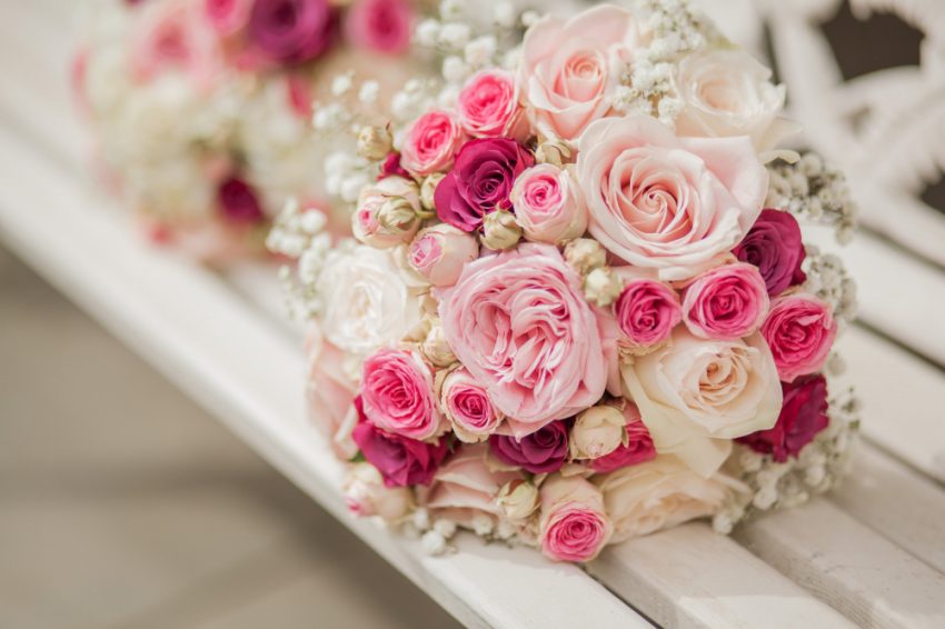 Hoa cưới hoa hồng phấn cho cô dâu mộng mơ